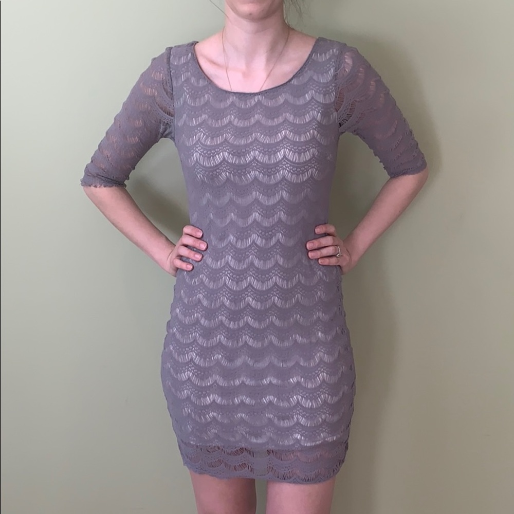 Free People Scalloped Lace Dress